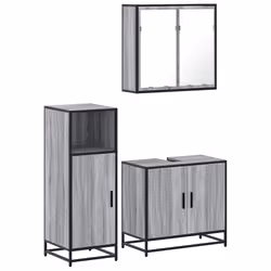 VidaXL 3300948, Gris, Chêne, Métal, Bois, 60 kg, 650 mm, 330 mm, 600 mm