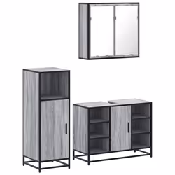 VidaXL 3300973, Gris, Chêne, Métal, Bois, 60 kg, 800 mm, 330 mm, 600 mm