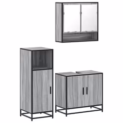 VidaXL 3300978, Gris, Chêne, Métal, Bois, 60 kg, 650 mm, 330 mm, 600 mm