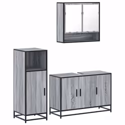 VidaXL 3300983, Gris, Chêne, Métal, Bois, 60 kg, 900 mm, 330 mm, 600 mm