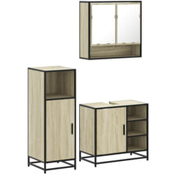Vidaxl - Ensemble de meubles de salle de bain 3 pcs chêne sonoma