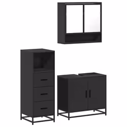 VidaXL 3301035, Noir, Métal, Bois, 60 kg, 650 mm, 330 mm, 600 mm