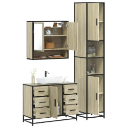 vidaXL Ensemble de meubles de salle de bain 3 pcs chêne sonoma