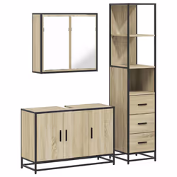 VidaXL 3301131, Chêne, Métal, Bois, 60 kg, 900 mm, 330 mm, 600 mm
