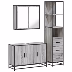 VidaXL 3301133, Gris, Chêne, Métal, Bois, 60 kg, 900 mm, 330 mm, 600 mm