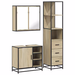 VidaXL 3301146, Chêne, Métal, Bois, 60 kg, 650 mm, 330 mm, 600 mm
