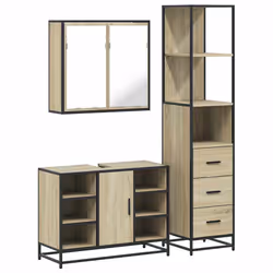 VidaXL 3301151, Chêne, Métal, Bois, 60 kg, 800 mm, 330 mm, 600 mm