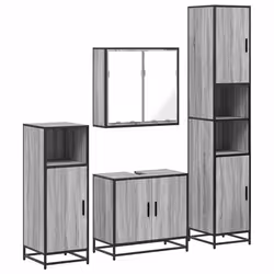 VidaXL 3301188, Gris, Chêne, Métal, Bois, 60 kg, 650 mm, 330 mm, 600 mm
