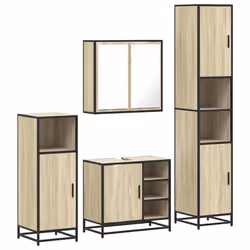 VidaXL 3301206, Chêne, Métal, Bois, 60 kg, 650 mm, 330 mm, 600 mm