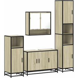 Vidaxl - Ensemble de meubles de salle de bain 4 pcs chêne sonoma