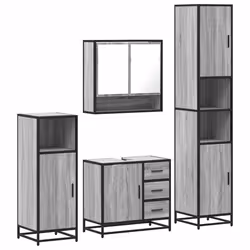 VidaXL 3301228, Gris, Chêne, Métal, Bois, 60 kg, 650 mm, 330 mm, 600 mm