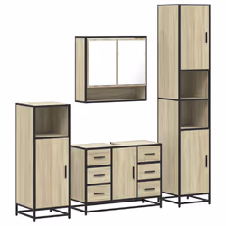 VidaXL 3301231, Chêne, Métal, Bois, 60 kg, 800 mm, 330 mm, 600 mm