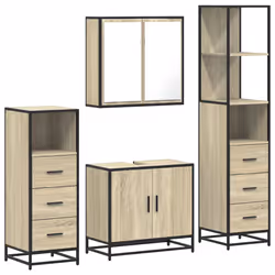 VidaXL 3301246, Chêne, Métal, Bois, 60 kg, 650 mm, 330 mm, 600 mm