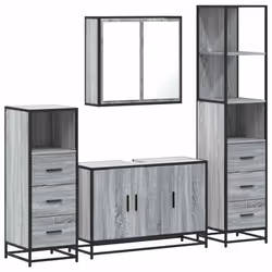 VidaXL 3301253, Gris, Chêne, Métal, Bois, 60 kg, 900 mm, 330 mm, 600 mm