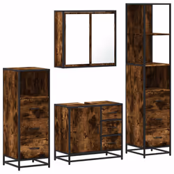 VidaXL 3301257, Chêne, Métal, Bois, 60 kg, 650 mm, 330 mm, 600 mm