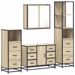 VidaXL 3301261, Chêne, Métal, Bois, 60 kg, 800 mm, 330 mm, 600 mm