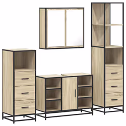 VidaXL 3301271, Chêne, Métal, Bois, 60 kg, 800 mm, 330 mm, 600 mm