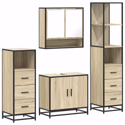 VidaXL 3301276, Chêne, Métal, Bois, 60 kg, 650 mm, 330 mm, 600 mm