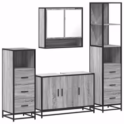 VidaXL 3301283, Gris, Chêne, Métal, Bois, 60 kg, 900 mm, 330 mm, 600 mm