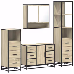 VidaXL 3301291, Chêne, Métal, Bois, 60 kg, 800 mm, 330 mm, 600 mm