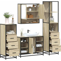 Vidaxl - Ensemble De Meubles De Salle De Bain 4 Pcs Chêne Sonoma