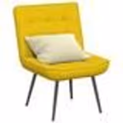 vidaXL Chaise de relaxation jaune 64x74x84 cm velours
