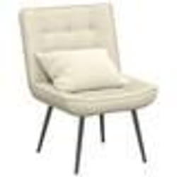 vidaXL Chaise de relaxation crème 64x74x84 cm velours