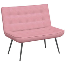 Banc Rose 110x74x84 Cm Velours Vidaxl