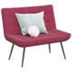 vidaXL Banc rouge bordeaux 110x74x84 cm velours