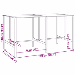 VidaXL 3301419 table de jardin Noir - Vue supplémentaire 7