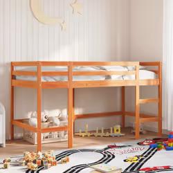Ce lit mezzanine pour enfants a été fabriqué en pin massif et est conçu pour recevoir et optimiser l'espace. Construction en ...