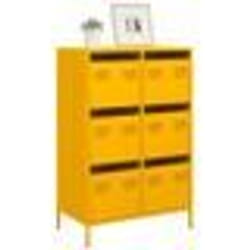 vidaXL Buffet haut jaune moutarde 68x39x1015 cm acier 851223