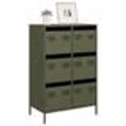 vidaXL Buffet haut vert olive 68x39x1015 cm acier 851224