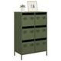 vidaXL Buffet haut vert olive 68x39x1015 cm acier 851224