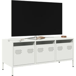 Vidaxl - Meuble tv blanc 101,5x39x43,5 cm acier laminé à froid