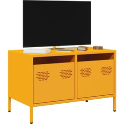 Vidaxl - Meuble tv jaune moutarde 68x39x43,5 cm acier laminé à froid