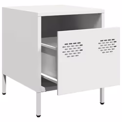 VidaXL 851254 Table de nuit et table de chevet Blanc - Vue supplémentaire 4