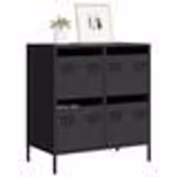 vidaXL Buffet noir 68x39x735 cm acier laminé à froid meuble de rangement meuble de rangement de cuisine meuble de 851256