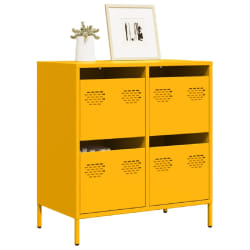 vidaXL Buffet jaune moutarde 68x39x73,5 cm
