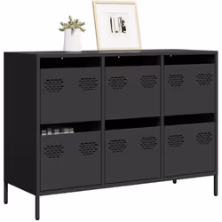 Ce buffet haut classique est conçu pour être un ajout décoratif et pratique à votre maison et à votre bureau. Structure robus ...