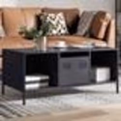 vidaXL Table basse anthracite 101,5x50x43,5 cm acier laminé à froid