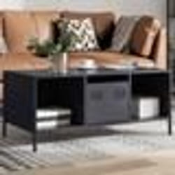 vidaXL Table basse anthracite 101,5x50x43,5 cm acier laminé à froid