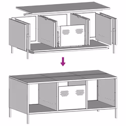 VidaXL 851279 Table à café, latérale et de salon - Vue supplémentaire 8