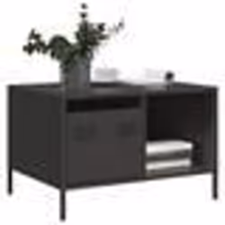 vidaXL Table basse noir 68,5x50x43,5 cm acier laminé à froid