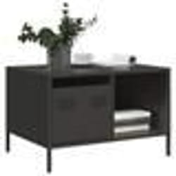 vidaXL Table basse noir 68,5x50x43,5 cm acier laminé à froid