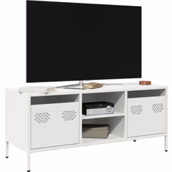 Ce meuble TV robuste de style industriel constitue un supplément intemporel à votre salon ou à votre chambre à coucher. Matér ...