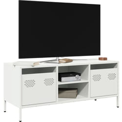 Vidaxl - Meuble tv blanc 101,5x39x43,5 cm acier laminé à froid