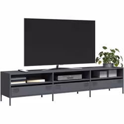 Ce meuble TV robuste de style industriel constitue un supplément intemporel à votre salon ou à votre chambre à coucher. Matér ...