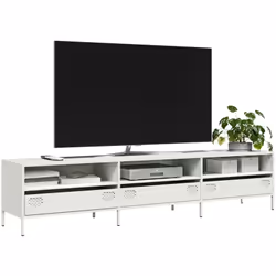 Ce meuble TV robuste de style industriel constitue un supplément intemporel à votre salon ou à votre chambre à coucher. Matér ...