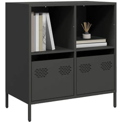 Buffet noir 68x39x73,5 cm acier laminé à froid - Vidaxl